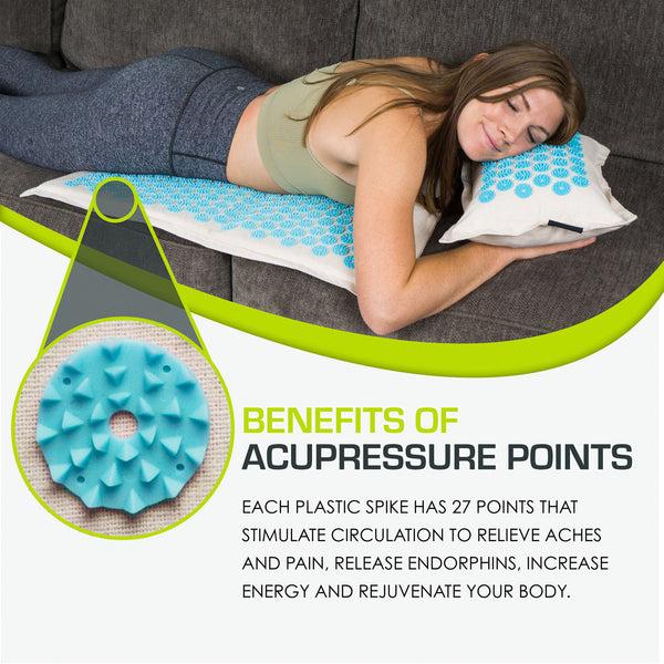 Prosourcefit Ki Acupressure Mat And Pillow Set Cherry Blossom