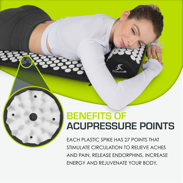 Prosourcefit Acupressure Mat And Pillow Set Orange