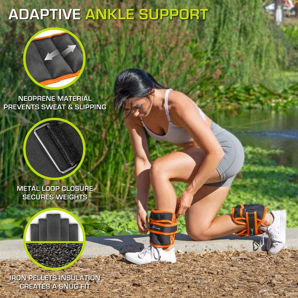 Prosourcefit Adjustable Ankle Weights 10 Lb