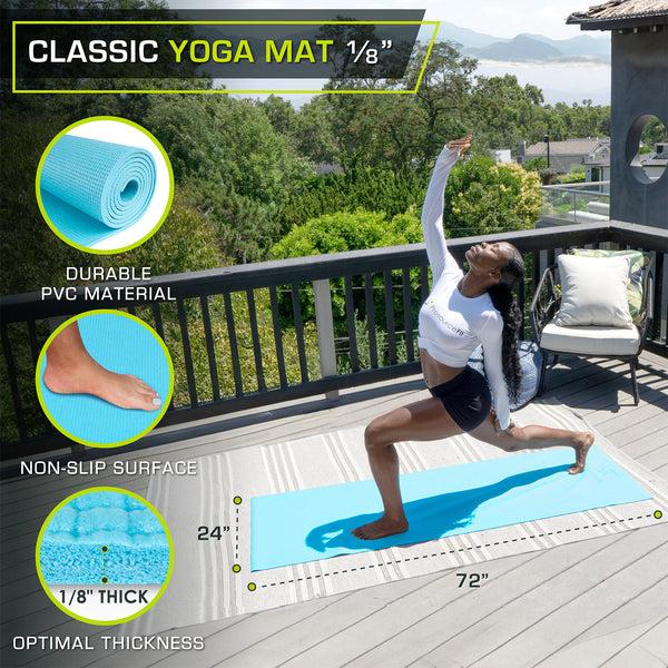 Prosourcefit Classic Yoga Mat 1/8-in Aqua