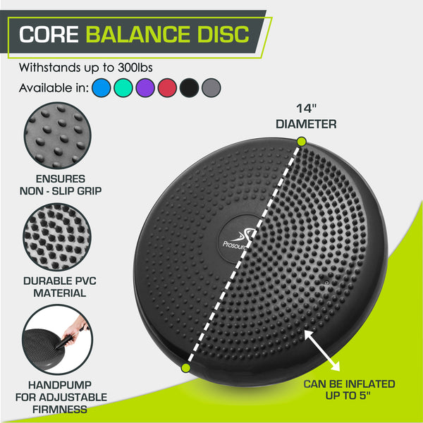 Prosourcefit Core Balance Disc Black