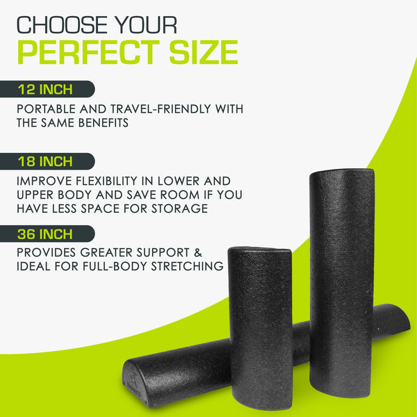Prosourcefit High Density Half-Round Foam Roller