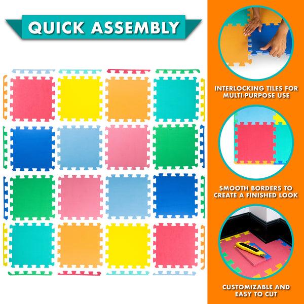 Prosourcefit Kids Solid Floor Play Mat Multicolor