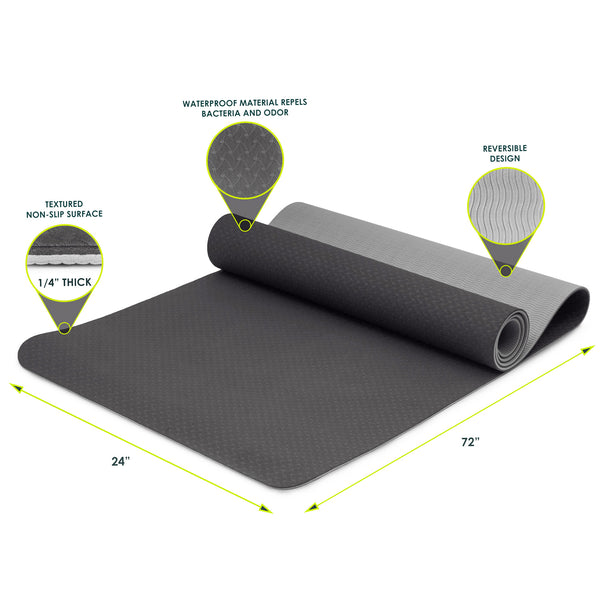 Prosourcefit Natura TPE Yoga Mat 1/4-in