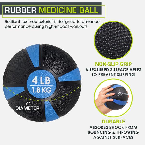 Prosourcefit Rubber Medicine Ball 4 Lb