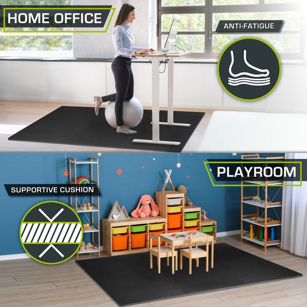 Prosourcefit Weaved Pattern Exercise Puzzle Mat 3/4-in Blue