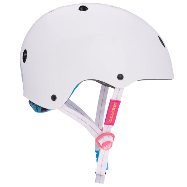 Protec LOW PRO Certified Helmet - SANTA CRUZ SIGNATURE EDITION - GLOSS WHITE