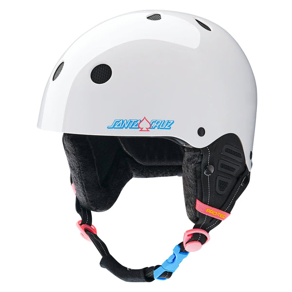 Protec LOW PRO Snow Certified Helmet - Santa Cruz Signature Edition - Gloss White