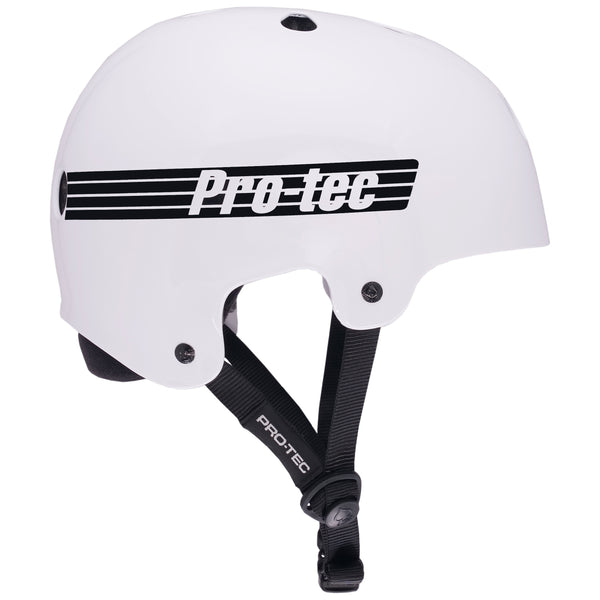 Protec OLD SCHOOL LOW PRO ASIA FIT HELMET - GLOSS WHITE (CERTIFIED)