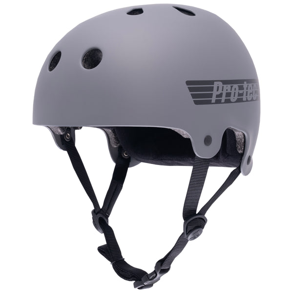 Protec OLD SCHOOL LOW PRO ASIA FIT HELMET - MATTE GREY (CERTIFIED)