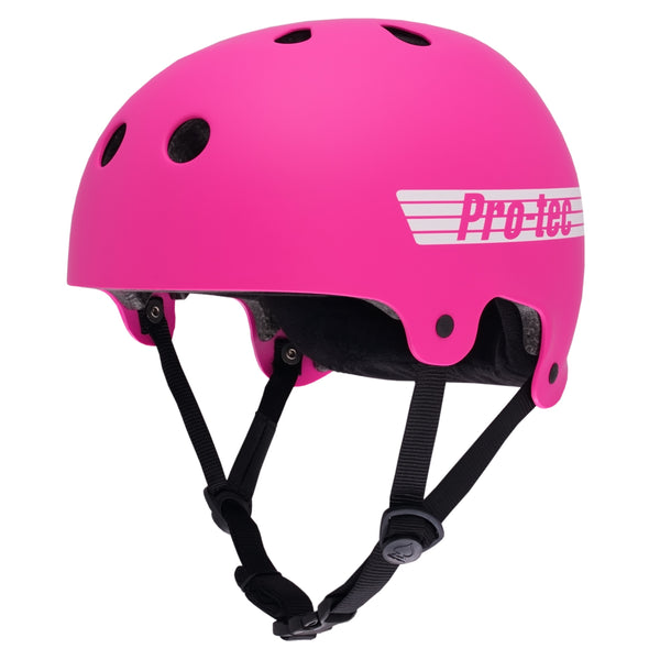 Protec OLD SCHOOL LOW PRO ASIA FIT HELMET - MATTE PINK (CERTIFIED)