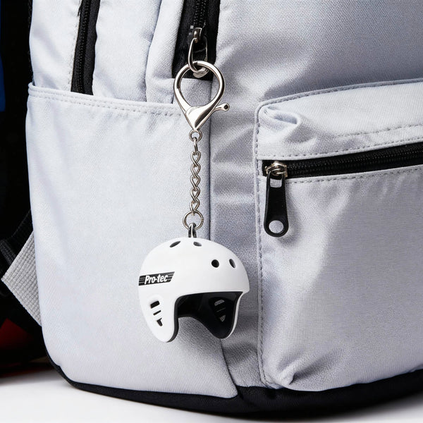 Protec Mini Full-Cut Helmet Keychain - Matte White