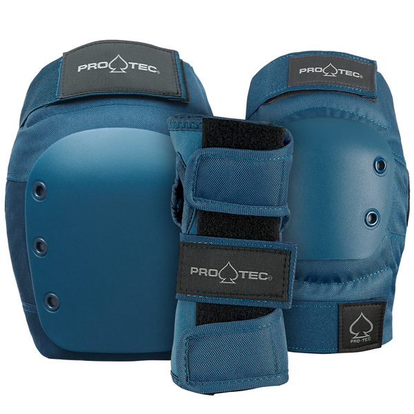 protec STREET GEAR 3-PACK PAD SET - BLUE