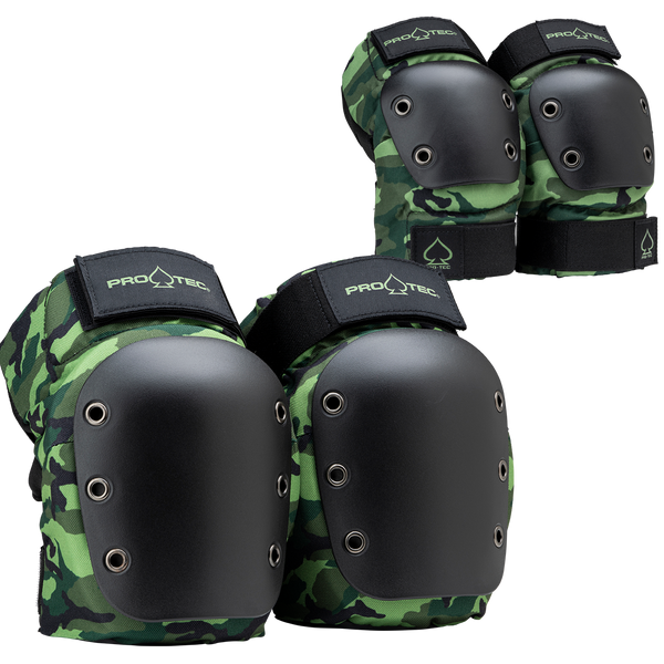 protec STREET KNEE/ELBOW PAD SET - OPEN BACK - CAMO