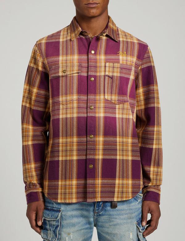 prps Whit Flannel Snap Front Shirt