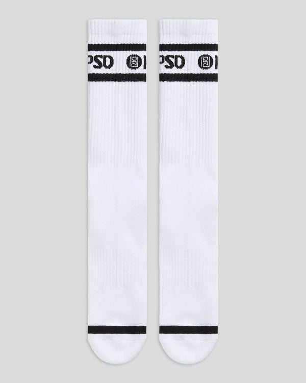 Psd 3 Pack - Logo Stripe Crew - White