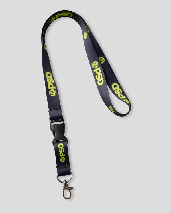 psd Neon Black Lanyard
