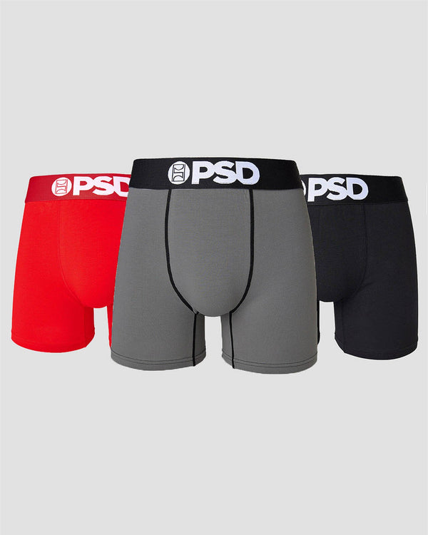 psd Solids 3 Pack - Red/Grey/Black