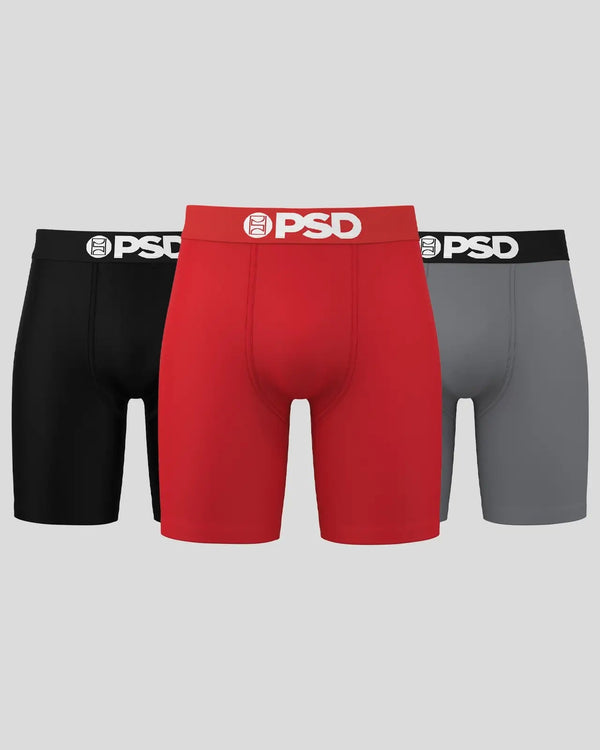 psd Solids 3 Pack - Red/Grey/Black