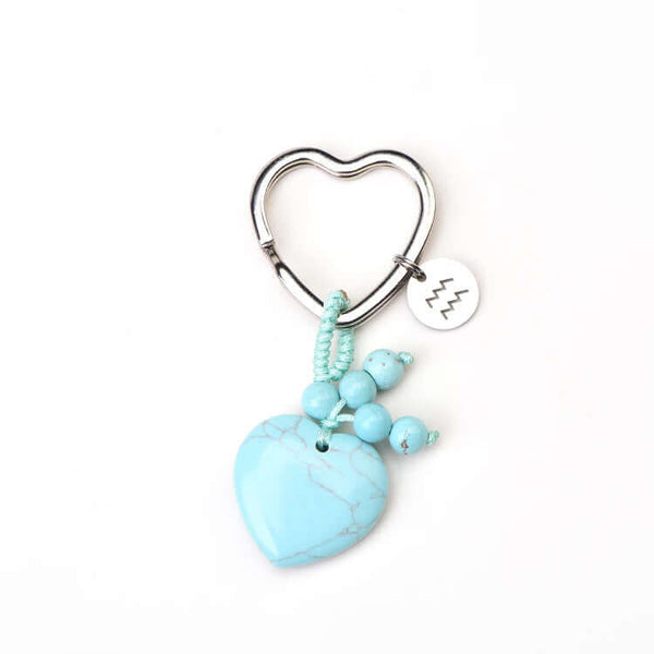 psychic sisters Aquarius Birthstone Keyring (January 20 – February 18)