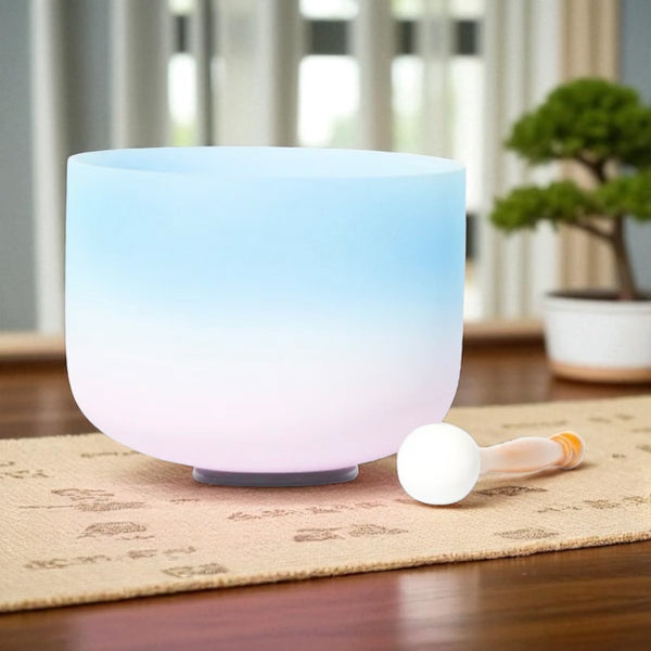Psychic Sisters Blue & Pink Quartz 7” Crystal Singing Bowl