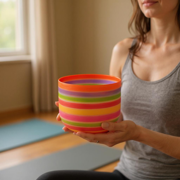 Psychic Sisters Chakra Rainbow Quartz 8” Crystal Singing Bowl