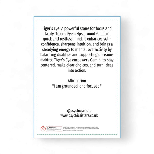 Psychic Sisters Gemini Birthstone Keyring (21 - June 20)