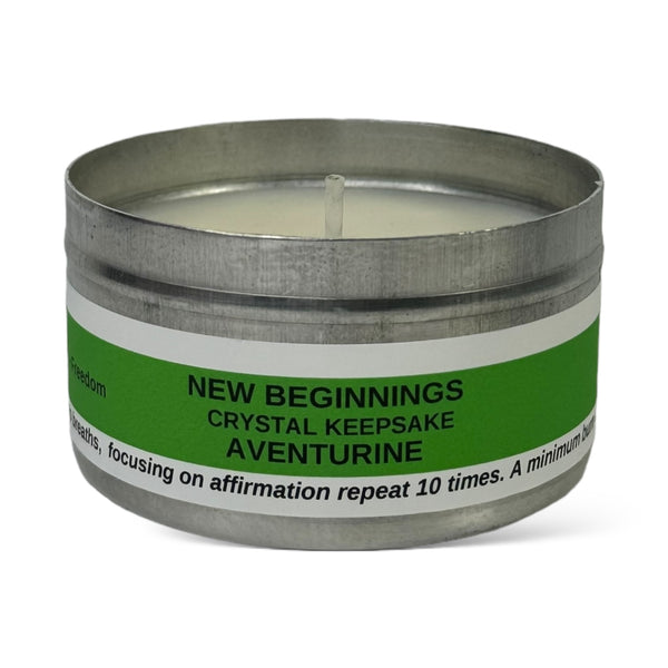 Psychic Sisters New Beginnings Tin Candle – Lavender Rosemary Mandarin & Spearmint