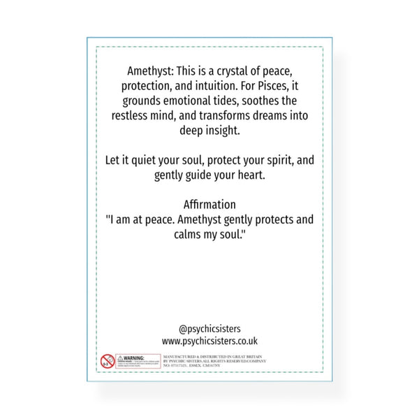 Psychic Sisters Pisces Birthstone Keyring (February 19 – March 20)