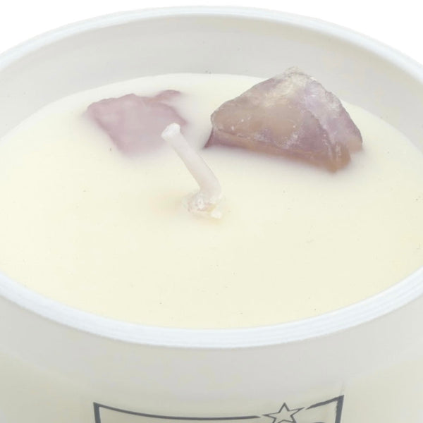 Psychic Sisters Amethyst Crystal Candle – Vanilla
