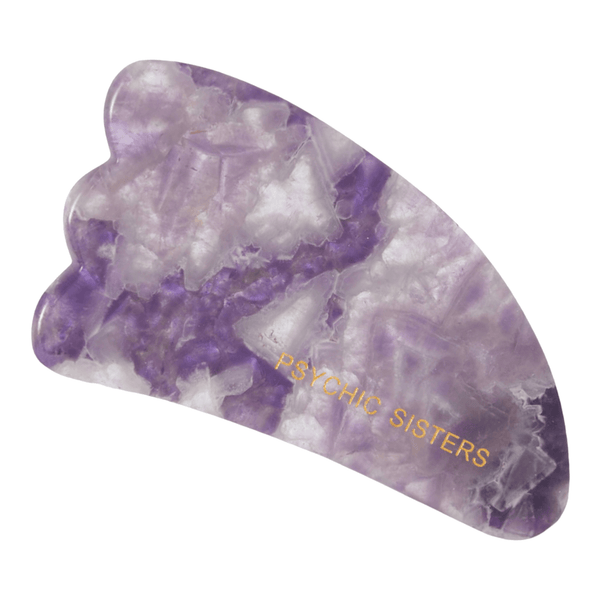Psychic Sisters Amethyst Gua Sha & Roller Gift Set