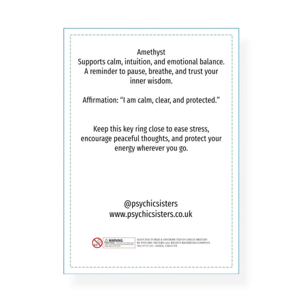 Psychic Sisters Amethyst Keyring