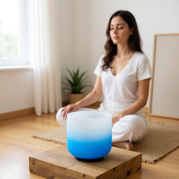 Psychic Sisters Blue 8” Crystal Singing Bowl