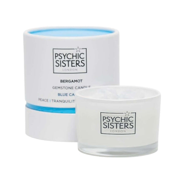 psychic sisters Celestite Crystal Candle – Bergamot