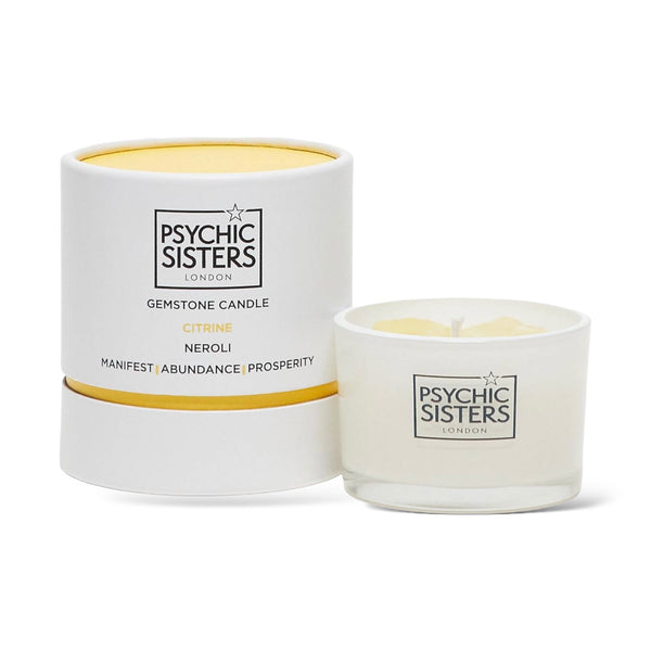 psychic sisters Citrine Crystal Candle – Neroli