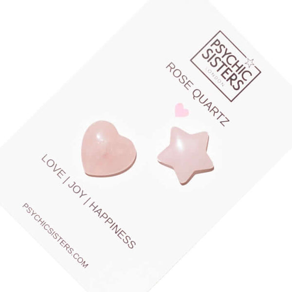 Psychic Sisters Rose Quartz Gemstone Card