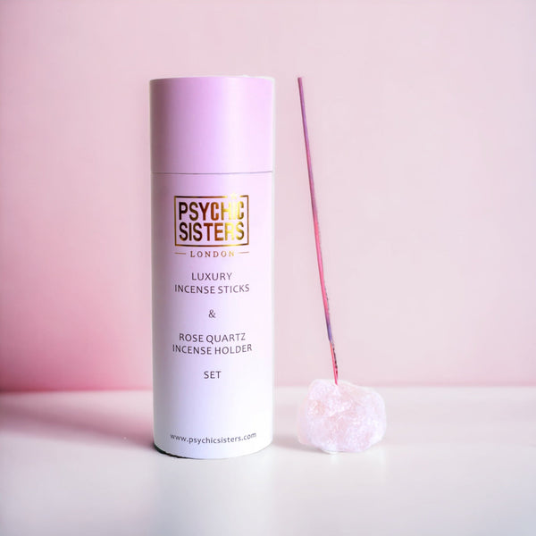 Psychic Sisters Rose Quartz Incense Holder Set