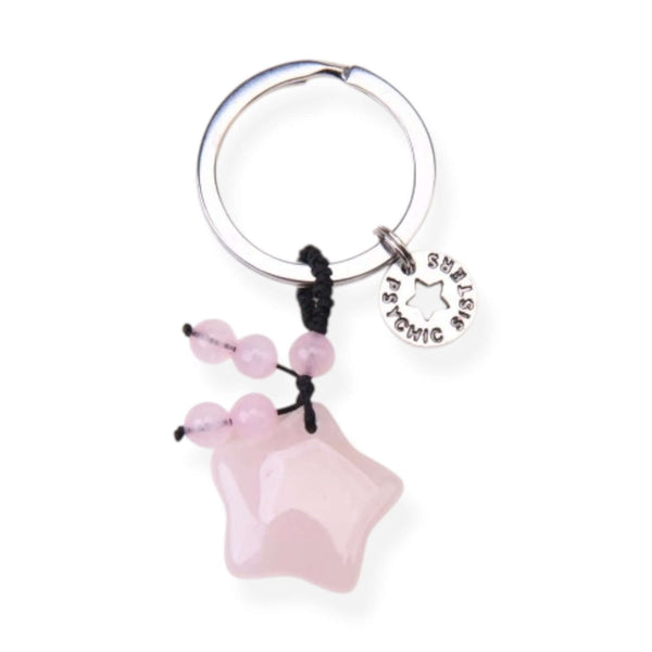 Psychic Sisters Rose Quartz Keyring