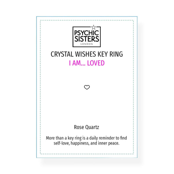 Psychic Sisters Rose Quartz Keyring