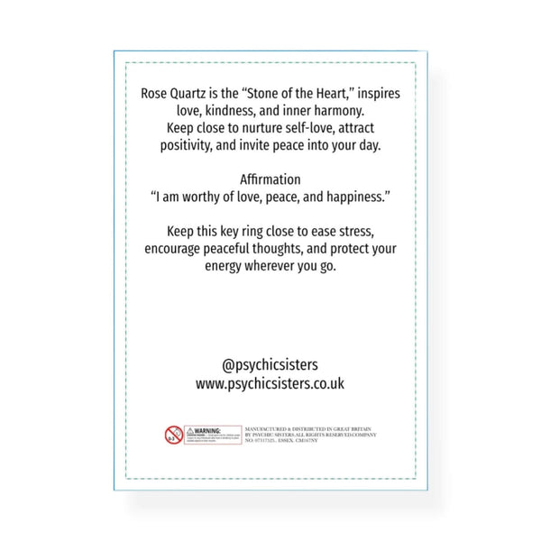 Psychic Sisters Rose Quartz Keyring