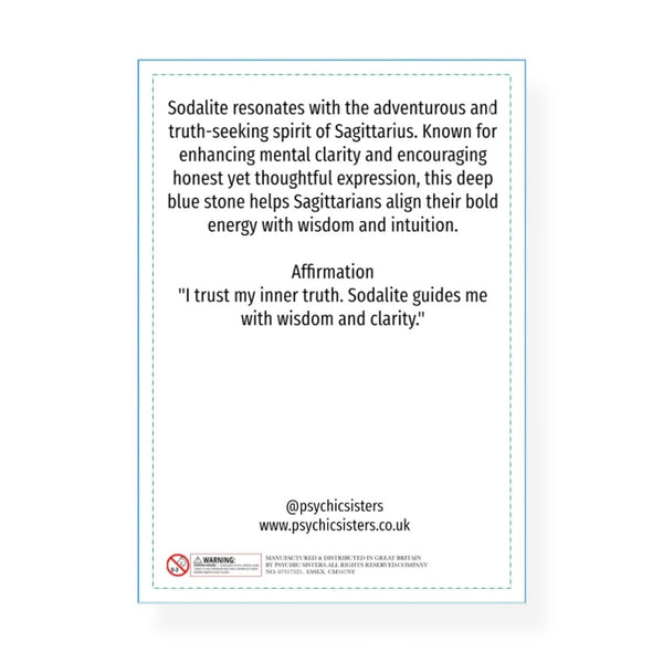 Psychic Sisters Sagittarius Birthstone Keyring (November 22 - December 21)