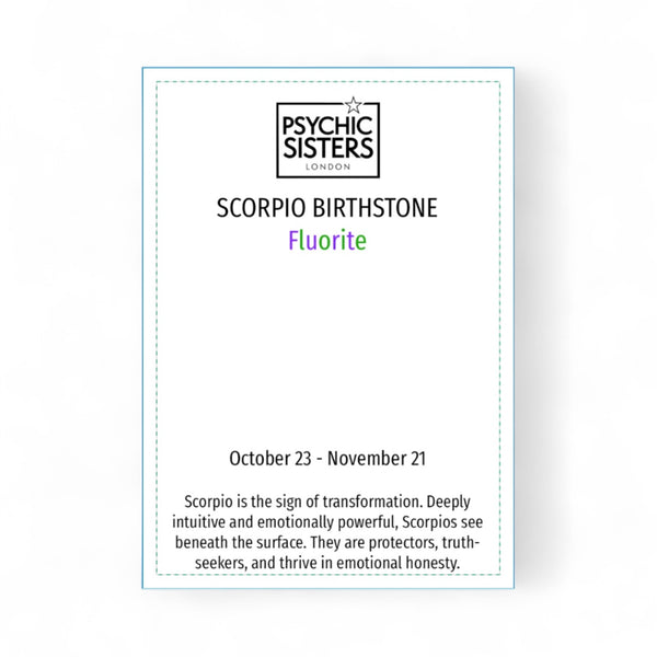 Psychic Sisters Scorpio Birthstone Keyring (October 23 - November 21)