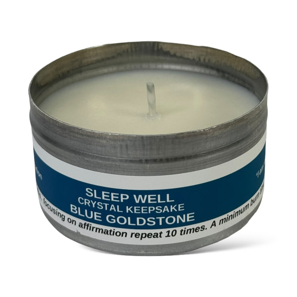 Psychic Sisters Sleep Well Tin Candle – Chamomile & Lavender