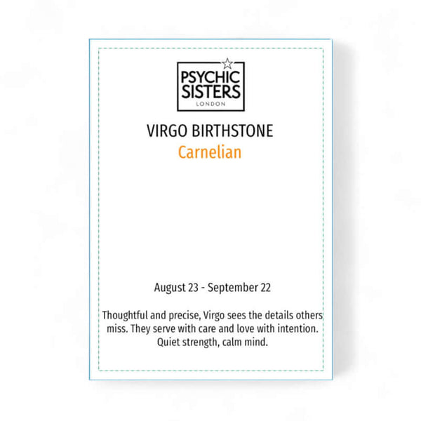 Psychic Sisters Virgo Birthstone Keyring (August 23 - September 22)