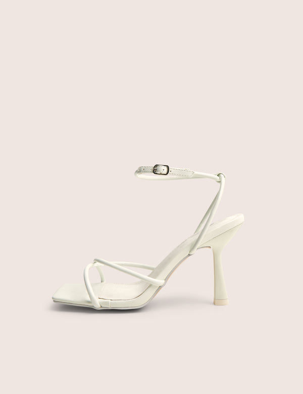 public desire Bree White Patent Barely There Square Toe Mid Stiletto Heels public desire Bree White Patent Barely There Square Toe Mid Stiletto Heels