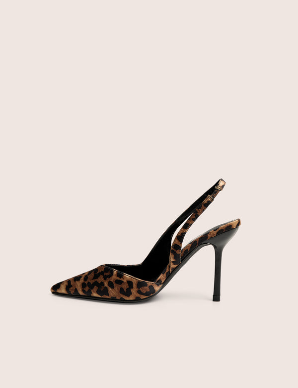 public desire Extra Leopard Slingback Court High Heels