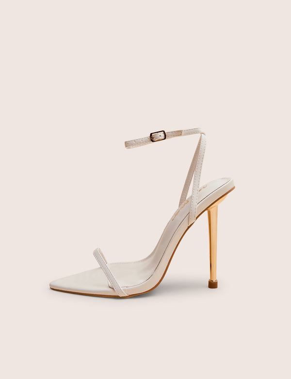 public desire Legacy White Barely There Pointed Toe Gold Stiletto Heels public desire Legacy White Barely There Pointed Toe Gold Stiletto Heels