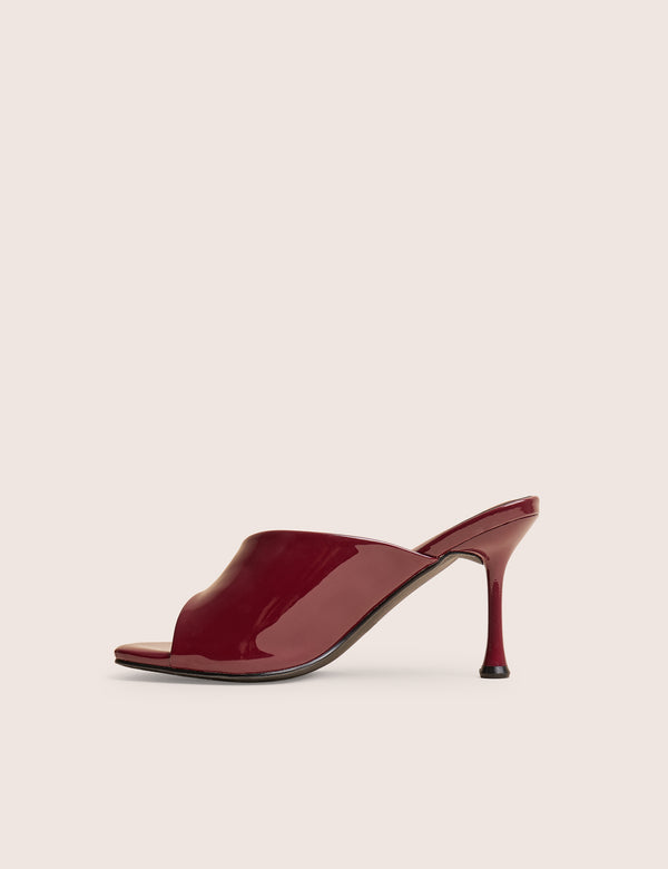 public desire J'adore Burgundy Mule Heels