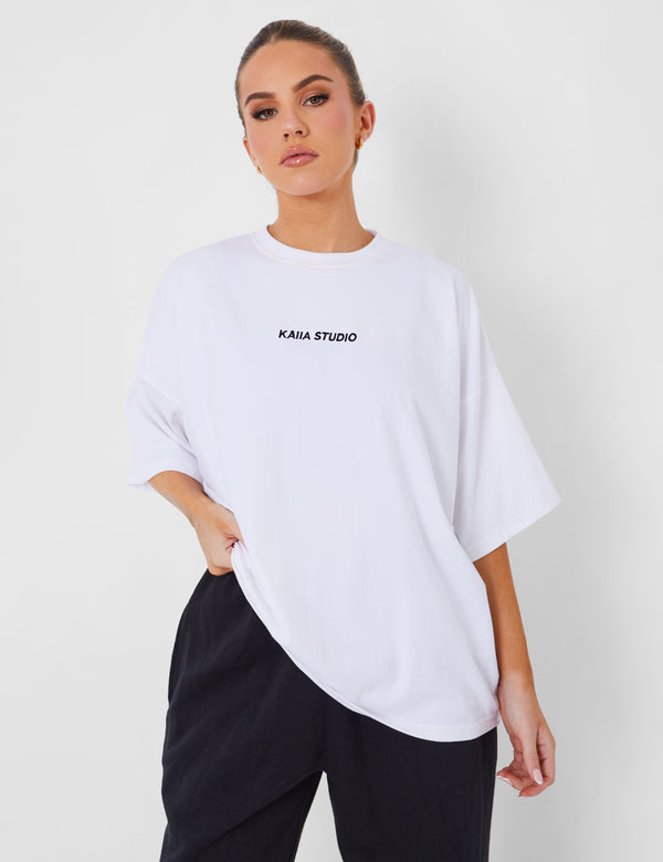 public desire Kaiia Studio Oversized T-shirt White