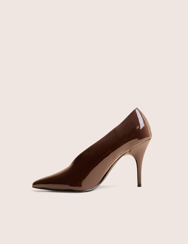 public desire Sedona Brown Patent Court High Heels public desire Sedona Brown Patent Court High Heels